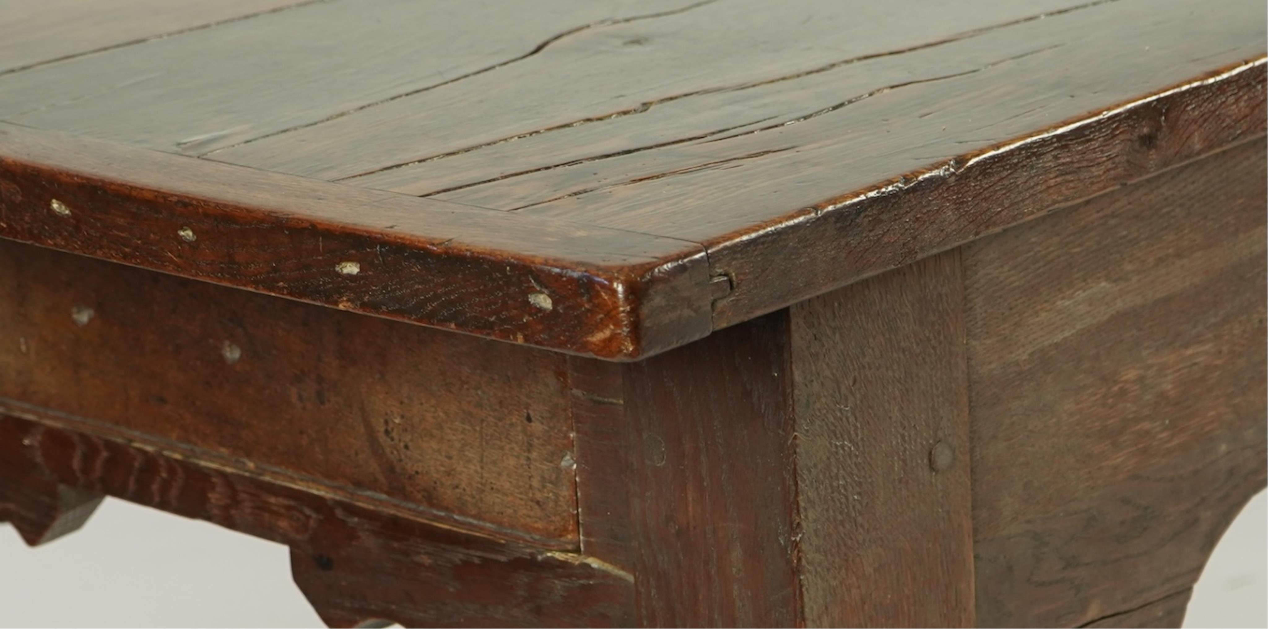 A 19th century rectangular oak refectory dining table